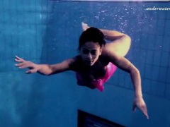 FuckCult presents: Pink lingerie and panties on girl swimming