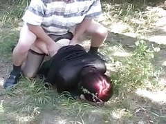 FuckCult presents: Young redhead girl sucking and fucking outdoor
