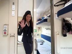 FuckCult presents: Seduced the conductor on the train and fucked while she had a break