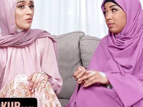 FuckCult presents: Hijab wearing step sisters malina melendez and aubry babcock fuck their step brother - hijab hookup