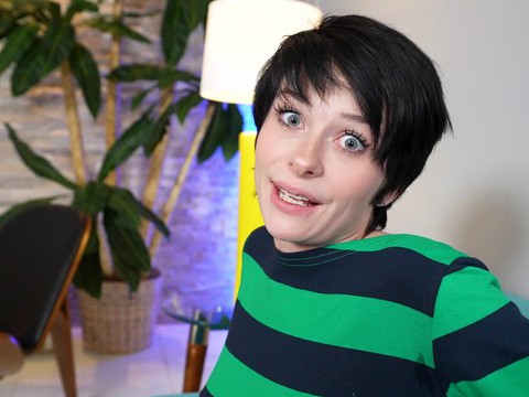 FuckCult presents: Short hair kitty lynn gives a blowjob and gets fucked balls deep