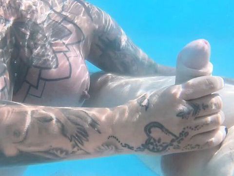 FuckCult presents: Underwater bj pool fun with the creampies