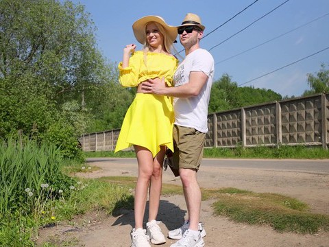 FuckCult presents: Blonde novella night gets fucked from behind in public - hd