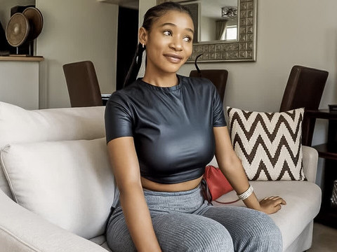 FuckCult presents: Amateur ebony model tricked to suck white cock at couch casting call