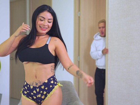 FuckCult presents: Brunette alejandra palacios with hot ass sucking a hard cock