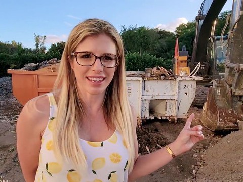 FuckCult presents: Outdoors video of sexy blonde wife cory chase with glasses