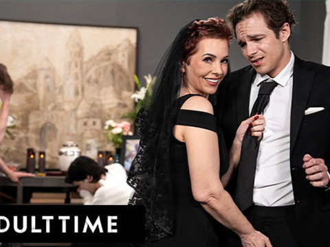 FuckCult presents: Adult time - horny tattooed gilf ruby lynne caught fucking big dick stud during her hubby's funeral!