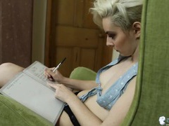 FuckCult presents: Slender sexy blonde with her small tits exposed