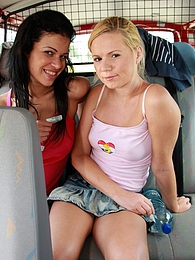 FuckCult presents: Naughty young Ellis and her hot friend share a hard cock