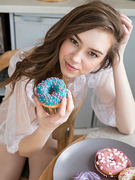 FuckCult presents: If you are a fan of skinny girls, check out how this cute little doll poses and teases totally naked in the kitchen.