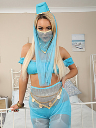 FuckCult presents: Lauren Louise from Layered-Nylons as a sexy genie wearing sheer pantyhose over white stockings