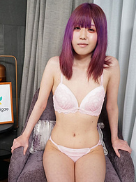 FuckCult presents: Asian girl Shiori Fujimori displays her petite tiny tits and unveils her complete nakedness in a solo